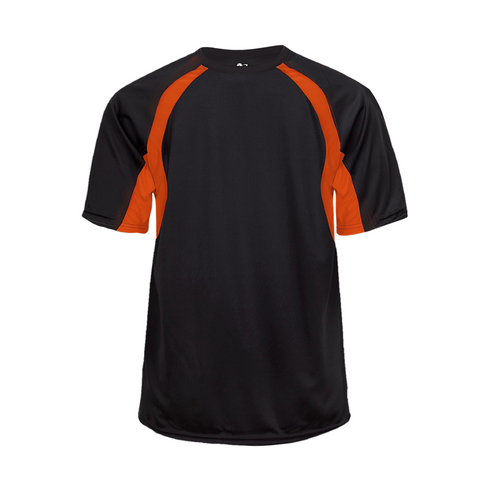 Badger Sport Hook Tee (414400-032104), Color 'Black/Burnt Orange'